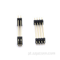 Cabeçalho de pino de 2,54 mm, fileira dupla, preto reto